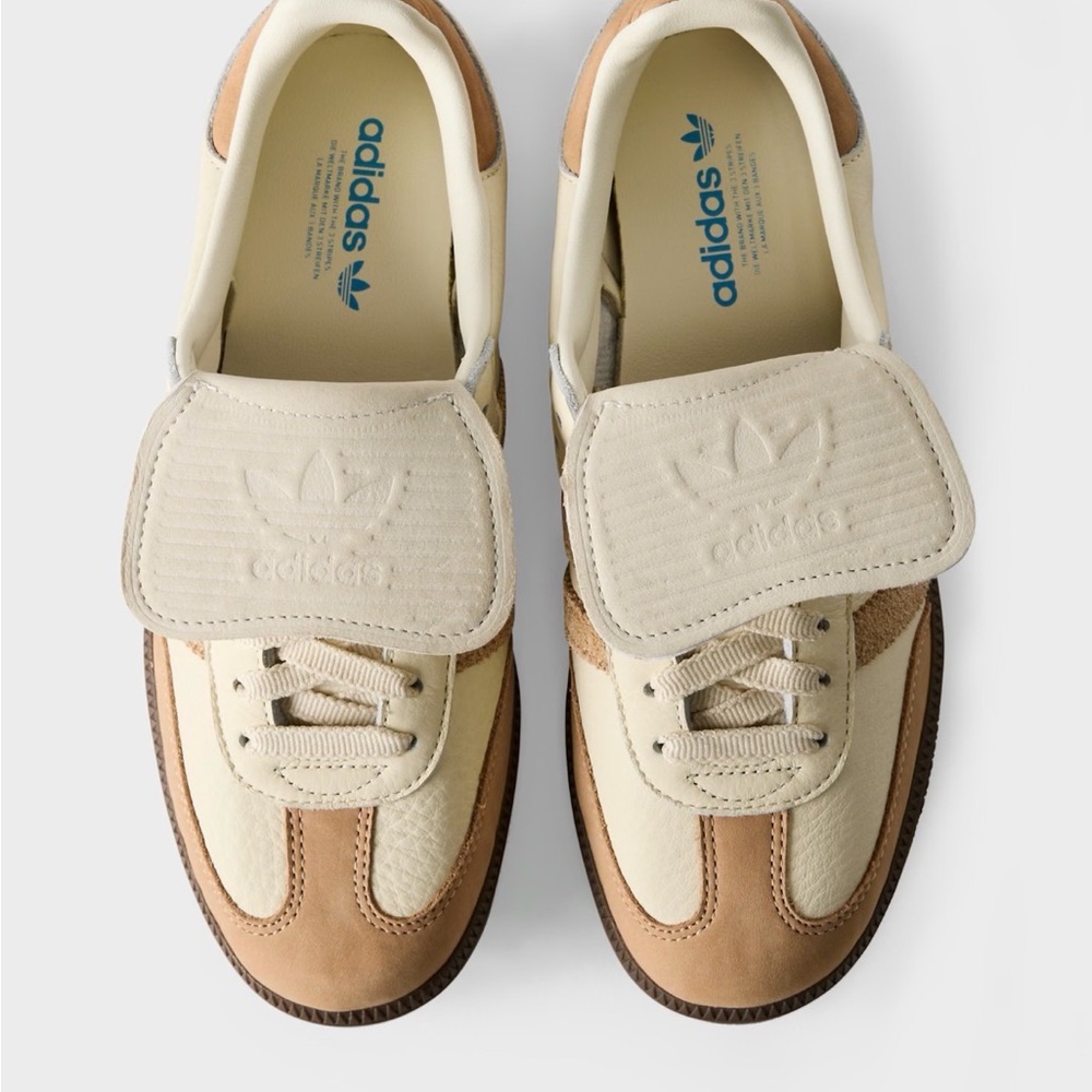 adidas Samba Sneakers in Cream and Brown - Picture 2 of 11